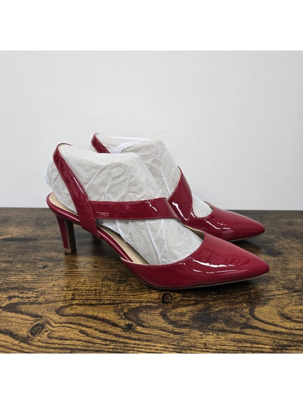 NEW Easy Spirit Recruit Pumps Patent Leather Slingback 6.5M Dress Shoes